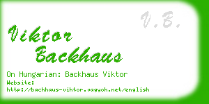 viktor backhaus business card